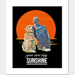 Golden retriever t shirt - You are my sunshine Posters and Art